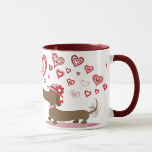Valentijn Dachshunds houdt VAN JE! mok