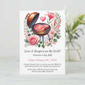  Valentijn Dag BBQ Uitnodiging (Staand voorkant)