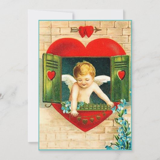 Valentijn Dag Engel vol liefde Feestdagenkaart (Voorkant)