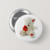 Valentijn Dag Teddy Bear Button (Voorkant /achterkant)