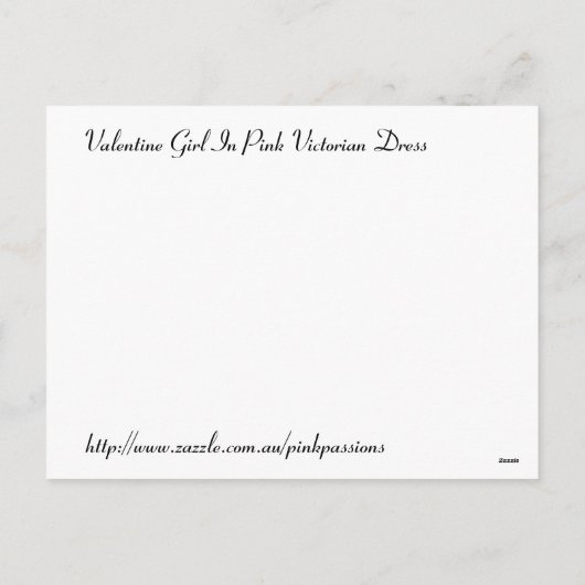 Valentijn Datum Feestdagenkaart (Achterkant)