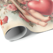 Valentijn 'Day Cherub Pattern Wrapping Papier (Rol Hoek)