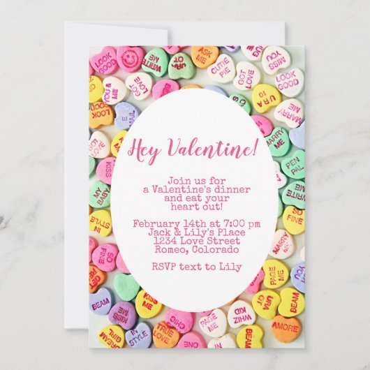 Valentijn Dinner Kaart (Voorkant)