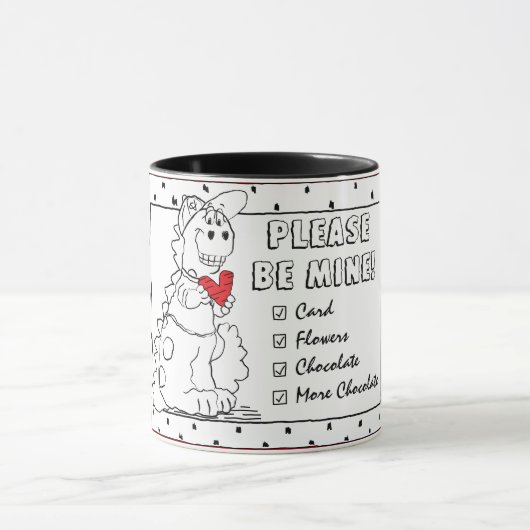 Valentijn Dino Love Combo Wit Mok (Midden)