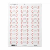 Valentijn Doily Address Label - Red (Full Sheet)