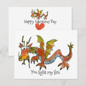 Valentijn Dragon-je licht mijn vuur (Voorkant / Achterkant)
