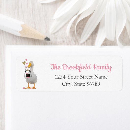 Valentijn Duck Return Address Label (Insitu)