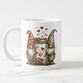 Valentijn Dwerg Koffiemok – Cute Liefdespot Design Extra Grote Beker
