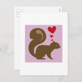 Valentijn eekhoorn feestdagenkaart (Voorkant / Achterkant)