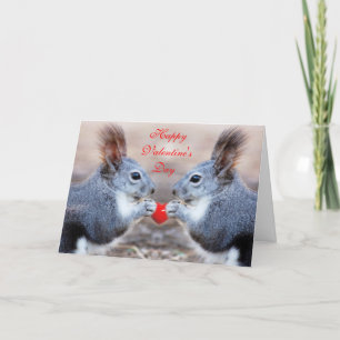 Valentijn Eekhoorns - Happy Valentijnsdag Kaart