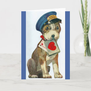 Valentijn - Een hond als Cupido's Messenger, Feestdagen Kaart