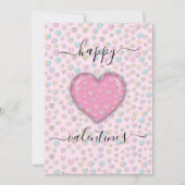 Valentijn Elegant Hart Speckles Design Feestdagenkaart (Voorkant)