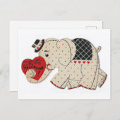 Valentijn Elephant Briefkaart (Voorkant / Achterkant)