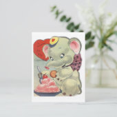 Valentijn Elephant Feestdagenkaart (Staand voorkant)