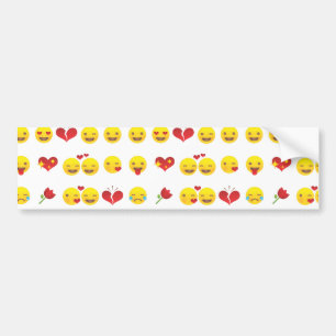 Valentijn Emojis Bumpersticker