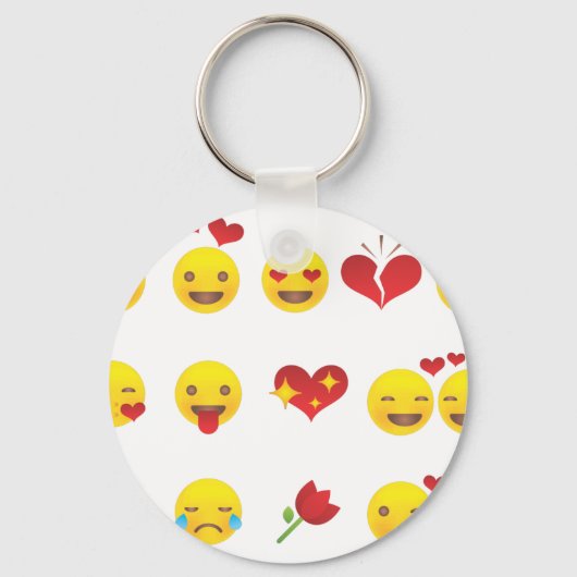 Valentijn Emojis Sleutelhanger (Voorkant)