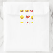 Valentijn Emojis Vierkante Sticker (Tas)