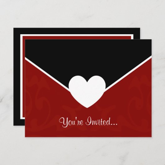 Valentijn Envelope Kaart (Voorkant / Achterkant)