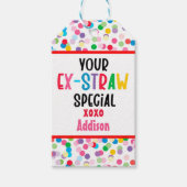 valentijn ex stro voor speciaal stro cadeaulabel (Voorkant)