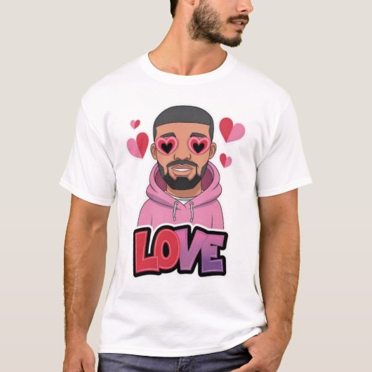 Valentijn Eye Heart Drake T-shirt (Voorkant)