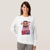 Valentijn Eye Heart Drake T-shirt (Voorkant volledig)