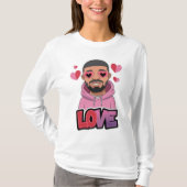 Valentijn Eye Heart Drake T-shirt (Voorkant)