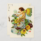 Valentijn Fairy Blowing Bubbles Feestdagenkaart (Voorkant / Achterkant)