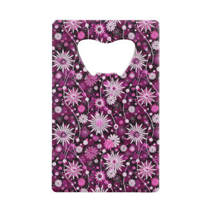Valentijn Floral Pattern Kredietkaart Flessenopener