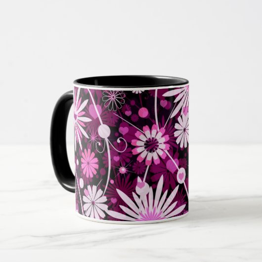 Valentijn Floral Pattern Mok (Voorkant links)