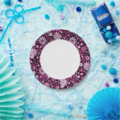 Valentijn Floral Pattern Papieren Bordje (Feest)