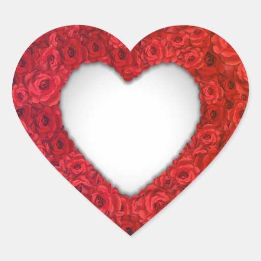 Valentijn Flowers Hart Sticker (Voorkant)