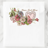 Valentijn Flowers Rechthoekige Sticker (Tas)