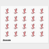 Valentijn Gecko Lizards Ronde Sticker (Vel)