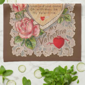 Valentijn gedicht met kant theedoek (Gevouwen)