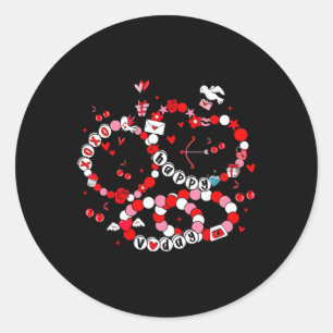 Valentijn Gelukkig Xoxo V-dag Vriendschapsarmbande Ronde Sticker