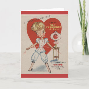 Valentijn - gewoon een ouderwets meisje, Feestdagen Kaart