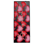 Valentijn Gift Bag - Hearts Wijn Cadeautas (Achterkant)