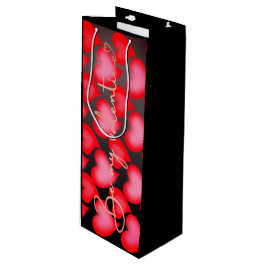 Valentijn Gift Bag - Hearts Wijn Cadeautas