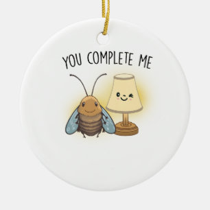 Valentijn Gift Bee You Complete Me Keramisch Ornament