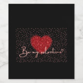 Valentijn Gift Wrap Wijn Etiket (Enkel label)