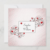 Valentijn Glitter Wedding Uitnodiging (Achterkant)