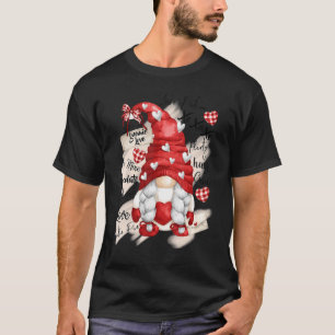 Valentijn Gnome Love Heart Happy Valentines Day T-shirt