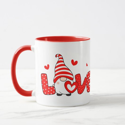 Valentijn gnome mok (Links)