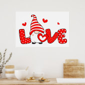 Valentijn gnome poster (Keuken)