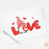 Valentijn gnome rechthoekige sticker (Envelop)