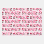 Valentijn Gnomen in Love Set van 3 Design Inpakpapier Vel (Voorkant)