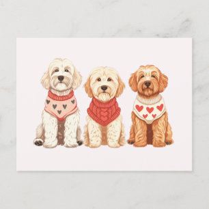 Valentijn Goldendoodle Dogs Briefkaart