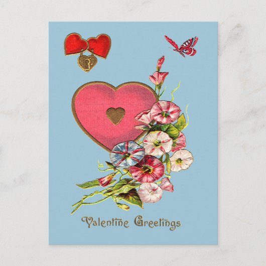 Valentijn Greetings met het Briefkaart van de Bloe (Voorkant)