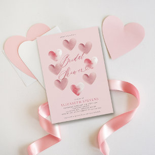 Valentijn grillig hart stoffig roze Vrijgezellenfe Kaart