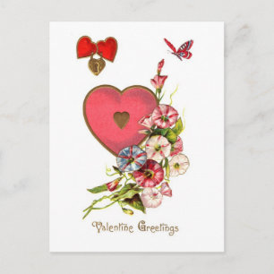 Valentijn Groeten Vintage Image Briefkaart